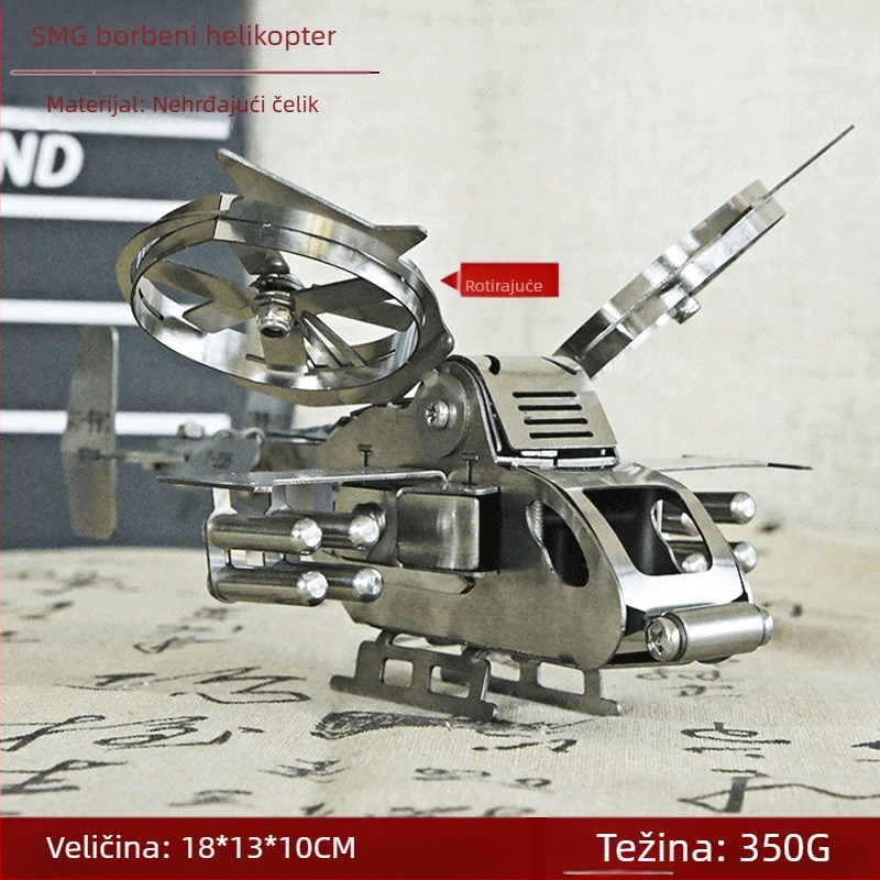 Proizvodnja od nehrđajućeg čelika, metalni obrti, Smg Wushi, helikopter, lokomotiva, raketni lovac, model ureda