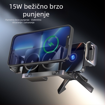 Držač za mobitel sa sklopivim zaslonom i izlazom za zrak, držač za mobitel sa sklopivim zaslonom i brzim punjenjem od 15 W, držač za mobitel sa velikim zaslonom i automobilskim držačem