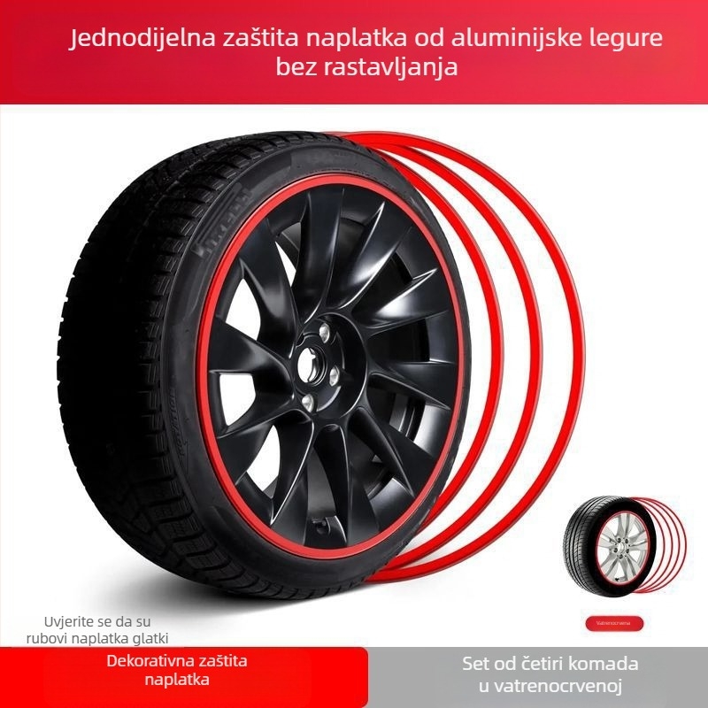 Zaštitna traka za glavčinu kotača automobila, modificirana naplatna traka za gume, ukrasna naljepnica za karoseriju, traka protiv ogrebotina i sudara