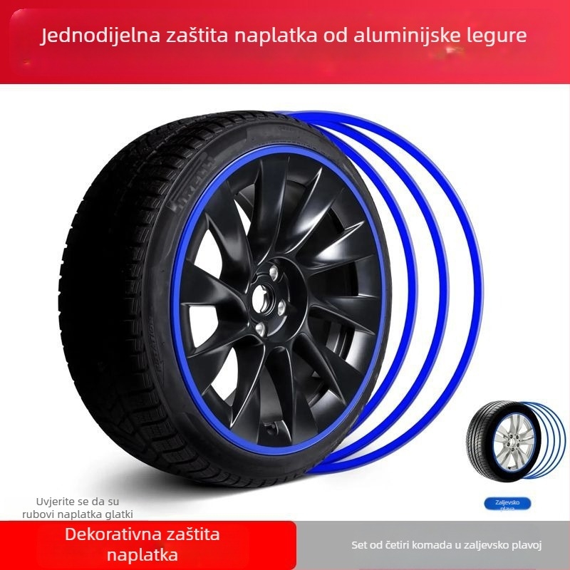 Zaštitna traka za glavčinu kotača automobila, modificirana naplatna traka za gume, ukrasna naljepnica za karoseriju, traka protiv ogrebotina i sudara