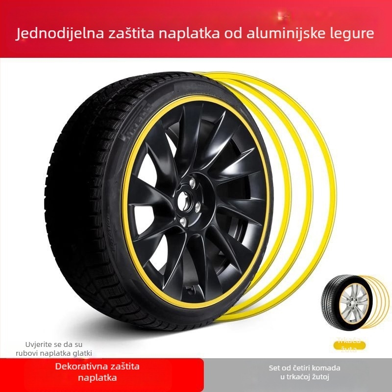 Zaštitna traka za glavčinu kotača automobila, modificirana naplatna traka za gume, ukrasna naljepnica za karoseriju, traka protiv ogrebotina i sudara