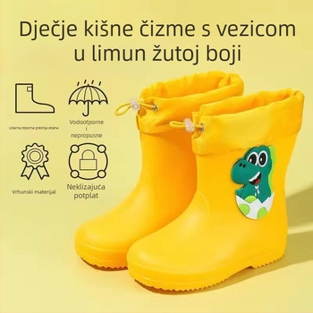 Dječje gumene čizme, Protuklizne gumene čizme za dječake, Dječje studentske čizme, Dječje vodene cipele, Vodootporne dječje gumene cipele