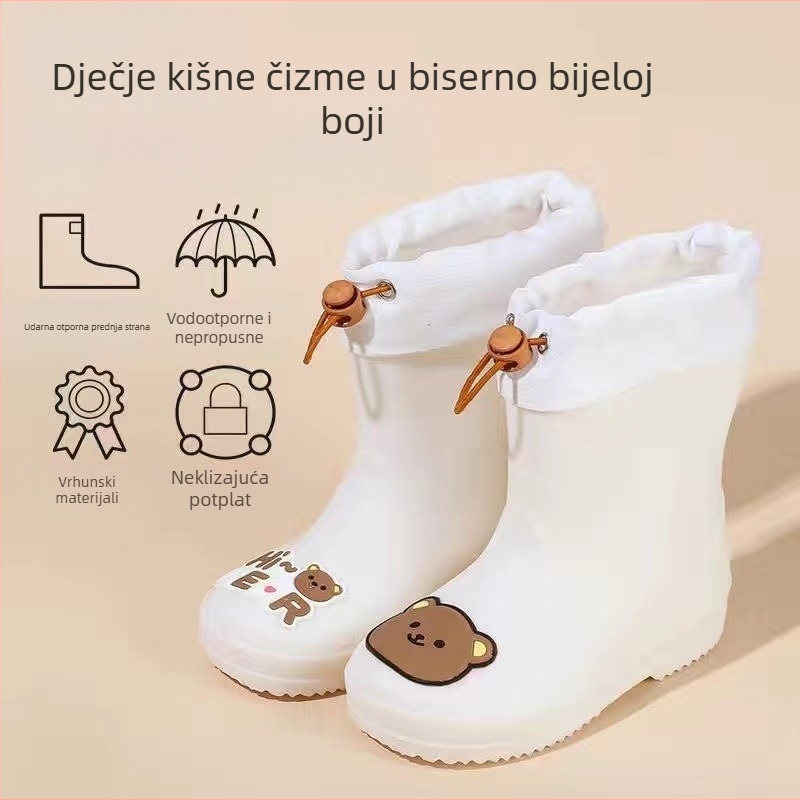 Dječje gumene čizme, Protuklizne gumene čizme za dječake, Dječje studentske čizme, Dječje vodene cipele, Vodootporne dječje gumene cipele