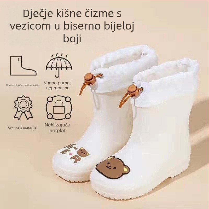 Dječje gumene čizme, Protuklizne gumene čizme za dječake, Dječje studentske čizme, Dječje vodene cipele, Vodootporne dječje gumene cipele