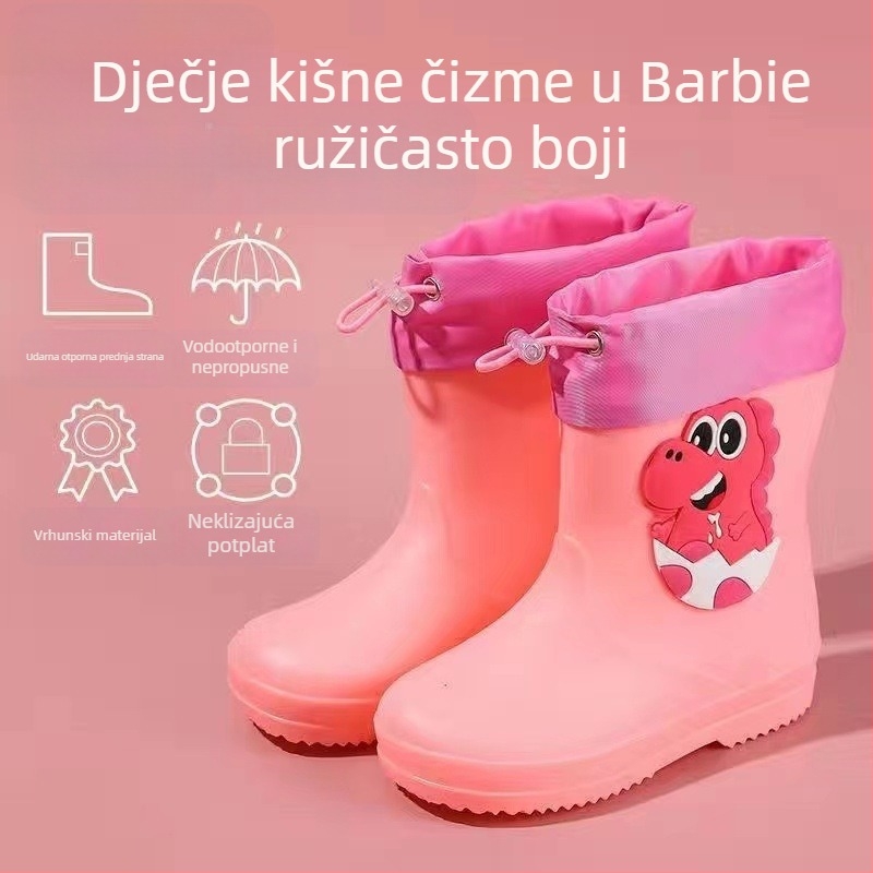 Dječje gumene čizme, Protuklizne gumene čizme za dječake, Dječje studentske čizme, Dječje vodene cipele, Vodootporne dječje gumene cipele