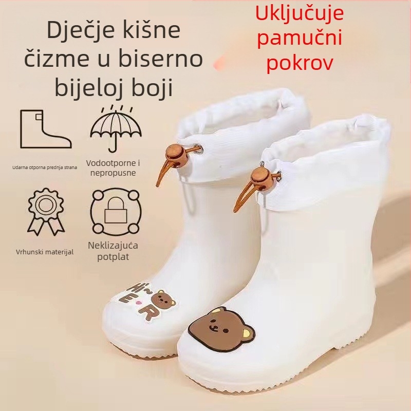 Dječje gumene čizme, Protuklizne gumene čizme za dječake, Dječje studentske čizme, Dječje vodene cipele, Vodootporne dječje gumene cipele