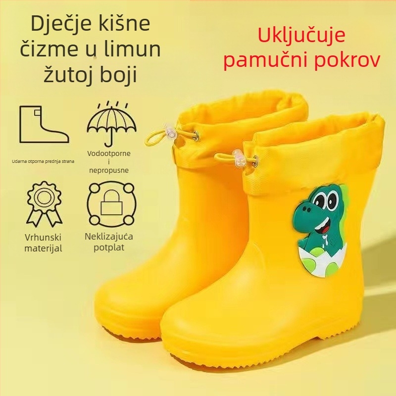 Dječje gumene čizme, Protuklizne gumene čizme za dječake, Dječje studentske čizme, Dječje vodene cipele, Vodootporne dječje gumene cipele