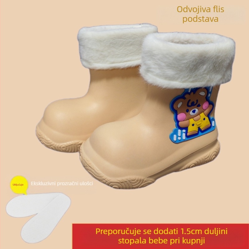 Dječje gumene čizme za djevojčice od 3 do 12 godina, crtani film, EVA gornja odjeća, vodootporne cipele, neklizajuće, mekani potplat, srednjeg dijela, za dječake