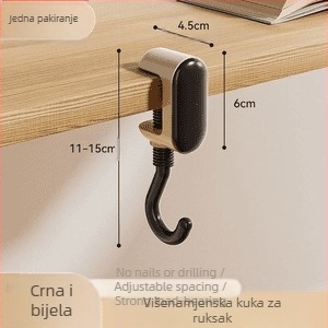 Kuka za školsku torbu, Thinking Duck, vješalica za studentski stol, bez ljepila, bez naljepnice, uklonjiva, prijenosna kuka za torbu