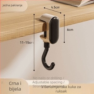 Kuka za školsku torbu, Thinking Duck, vješalica za studentski stol, bez ljepila, bez naljepnice, uklonjiva, prijenosna kuka za torbu