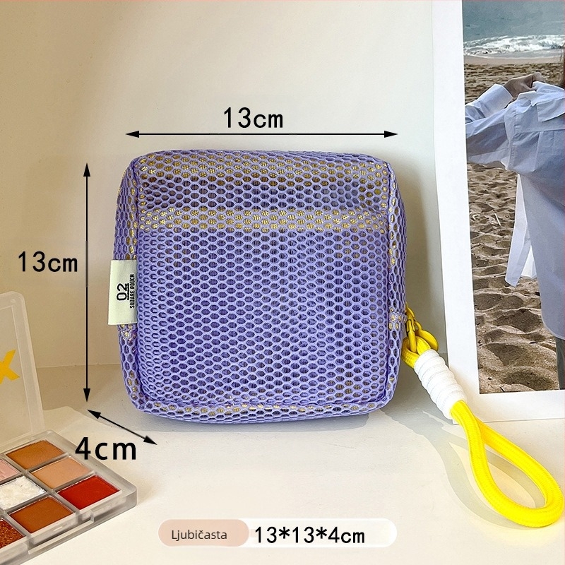 Mini novčanik od dopaminske mreže s tofuom, kozmetička torbica, prijenosna prozračna torbica za pohranu ruža za usne, torbica za popravak šminke