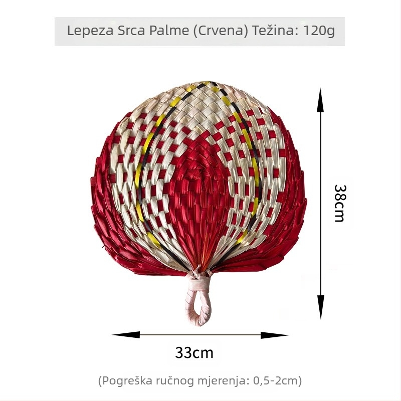 Veleprodaja slamnatih palminih ventilatora ljetna umjetnost ventilatora cool rogoz lišćem pleteni ručno prijenosni ručni ventilator zidni ukras