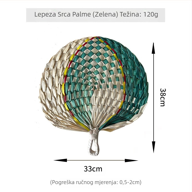 Veleprodaja slamnatih palminih ventilatora ljetna umjetnost ventilatora cool rogoz lišćem pleteni ručno prijenosni ručni ventilator zidni ukras