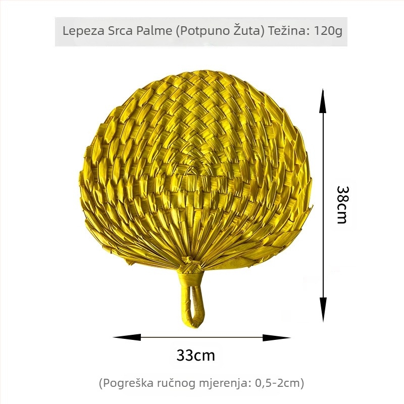 Veleprodaja slamnatih palminih ventilatora ljetna umjetnost ventilatora cool rogoz lišćem pleteni ručno prijenosni ručni ventilator zidni ukras