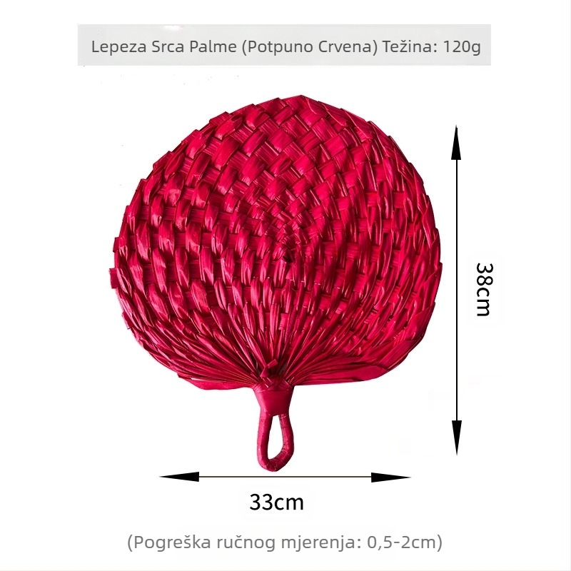 Veleprodaja slamnatih palminih ventilatora ljetna umjetnost ventilatora cool rogoz lišćem pleteni ručno prijenosni ručni ventilator zidni ukras