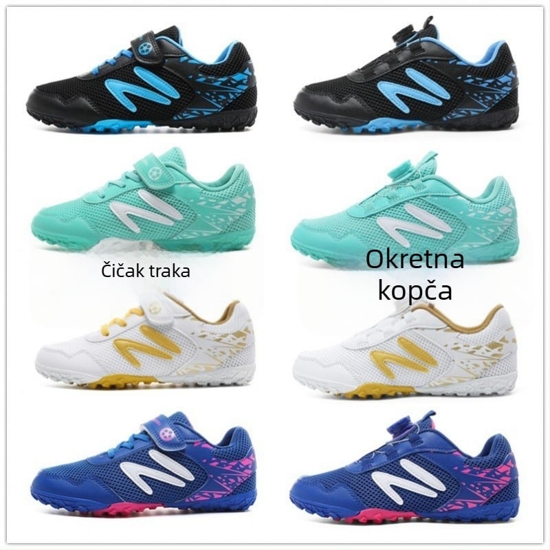 Vanjska trgovina Ljeto 2024. Novi mrežasti čičak za obuku djece Slomljeni nokti Osnovnoškolske natjecateljske tenisice s rotirajućom kopčom