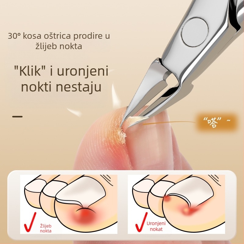 Škare za pojedinačne nokte, posebne škare za nokte za žljebove nokta, odijelo za škare za nokte, alati za kosu pedikuru, škare za olekranon nokte