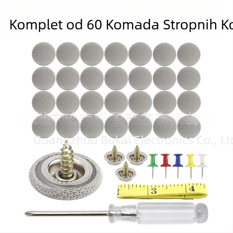 60-dijelni set kopči za krov automobila, kopča za popravak skidanja krovne tkanine, opuštena krovna tkanina, fiksna kopča za automobil