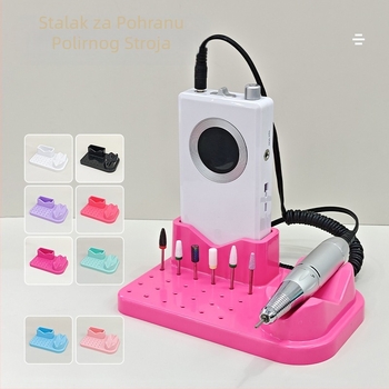 Stalak za postavljanje brusilice preko granica, kutija za organizaciju svrdla, alati za manikuru, kutija za pohranu brusilice za manikuru