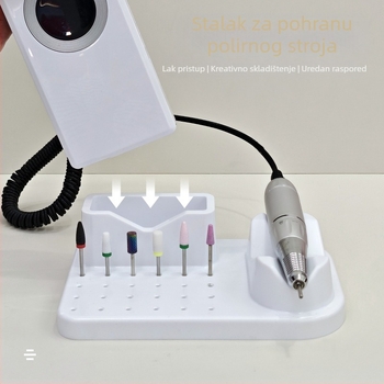 Stalak za postavljanje brusilice preko granica, kutija za organizaciju svrdla, alati za manikuru, kutija za pohranu brusilice za manikuru