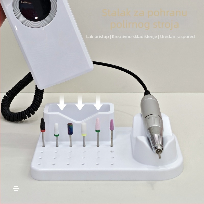 Stalak za postavljanje brusilice preko granica, kutija za organizaciju svrdla, alati za manikuru, kutija za pohranu brusilice za manikuru