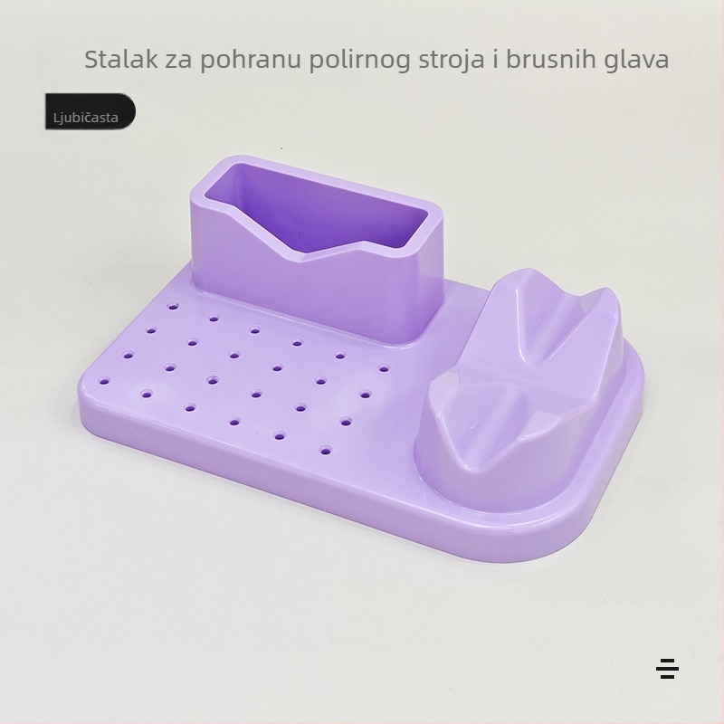 Stalak za postavljanje brusilice preko granica, kutija za organizaciju svrdla, alati za manikuru, kutija za pohranu brusilice za manikuru