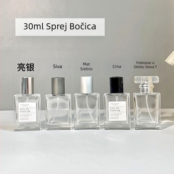 Bočica za doziranje parfema 30ml elegantna prijenosna kozmetička staklena bočica s drvenim čepom, presa za raspršivanje, prozirna bočica parfema, prazna bočica