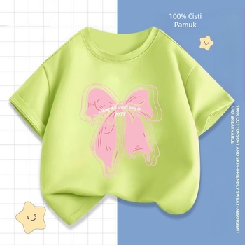 2242 # Djevojačka majica kratkih rukava Ljetne nove dječje majice s polurukavima Moderna dječja odjeća Ljetna dječja odjeća