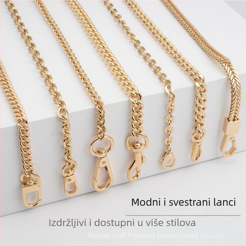 Pribor za lanac za torbe, pojedinačna kupnja, zamjenski remen za torbu, remen za pazuh, metalni lanac za torbu, visokokvalitetni lanac za torbu preko ramena