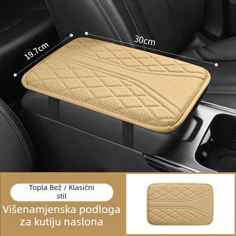 Prekogranični automobilski centralni kontrolni jastučić za naslone za ruke, univerzalni zaštitni poklopac za kutiju za naslone za ruke, jastučić za vezenje, pribor za modifikaciju interijera