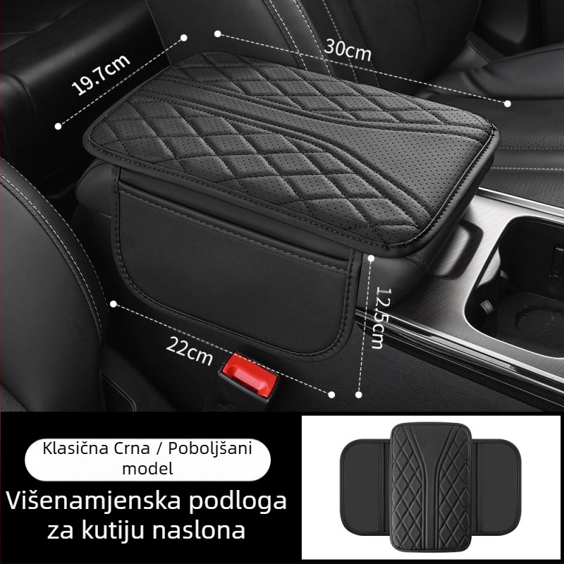 Prekogranični automobilski centralni kontrolni jastučić za naslone za ruke, univerzalni zaštitni poklopac za kutiju za naslone za ruke, jastučić za vezenje, pribor za modifikaciju interijera