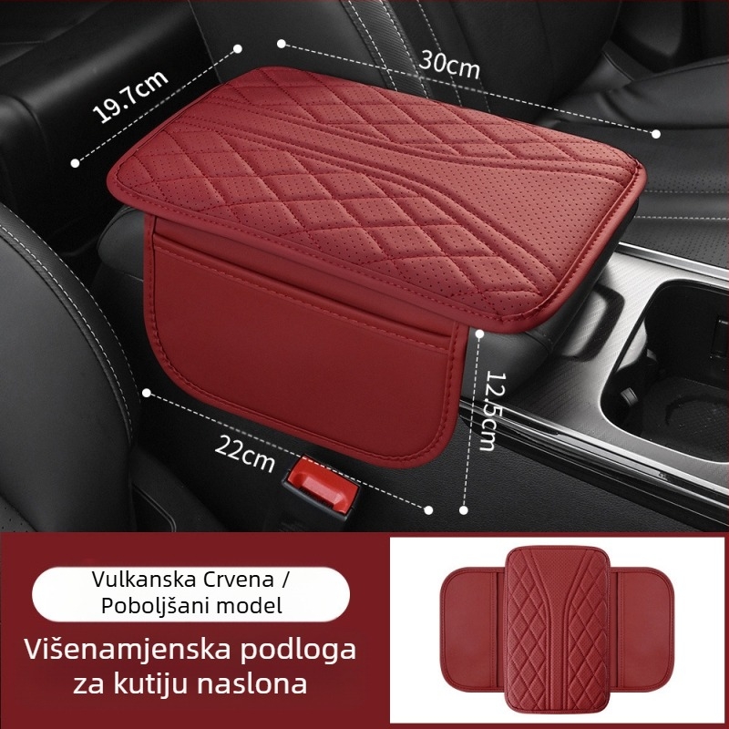 Prekogranični automobilski centralni kontrolni jastučić za naslone za ruke, univerzalni zaštitni poklopac za kutiju za naslone za ruke, jastučić za vezenje, pribor za modifikaciju interijera