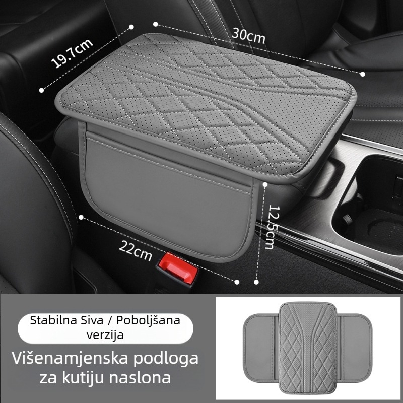 Prekogranični automobilski centralni kontrolni jastučić za naslone za ruke, univerzalni zaštitni poklopac za kutiju za naslone za ruke, jastučić za vezenje, pribor za modifikaciju interijera