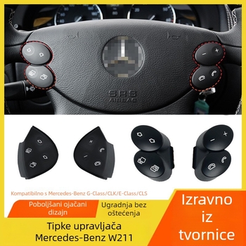 Odgovara za stare tipke na volanu Mercedes-Benz E-klase W211 i višenamjenske tipke na volanu E200E260E300L.