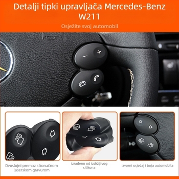 Odgovara za stare tipke na volanu Mercedes-Benz E-klase W211 i višenamjenske tipke na volanu E200E260E300L.
