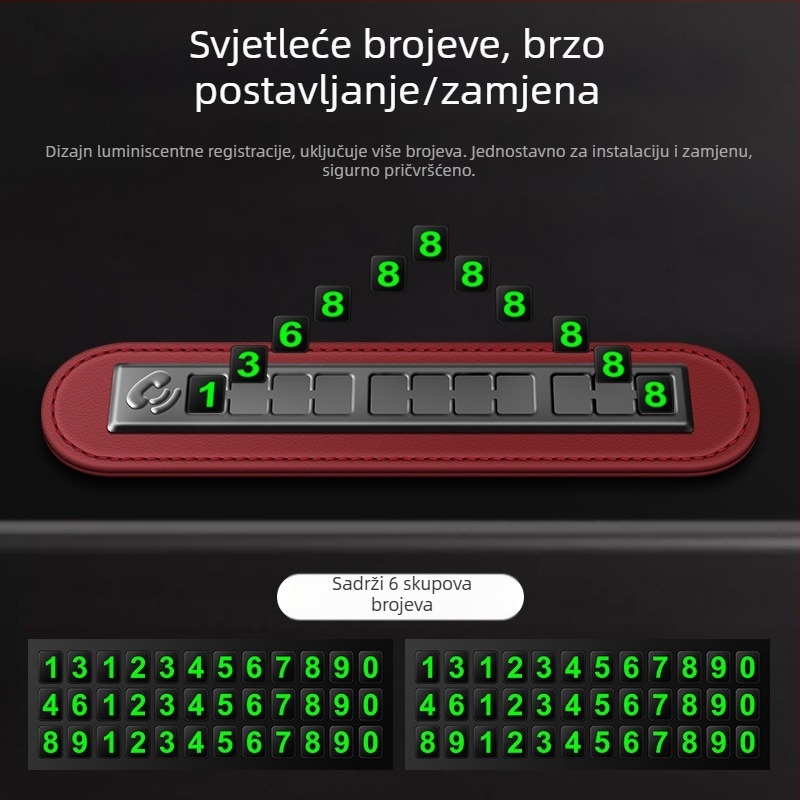 Privremeni parkirni registarski znak digitalni ukrasi pomakni auto kreativna osobnost auto mobitel telefon pomakni registarski znak auto
