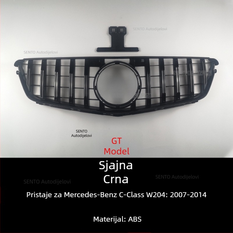 Odgovara za Mercedes-Benz C-klasu W204 (2007.-2014.) i modificiranu srednju rešetku GT, vertikalnu GT šipku, prednju rešetku Gymnopus AMG.