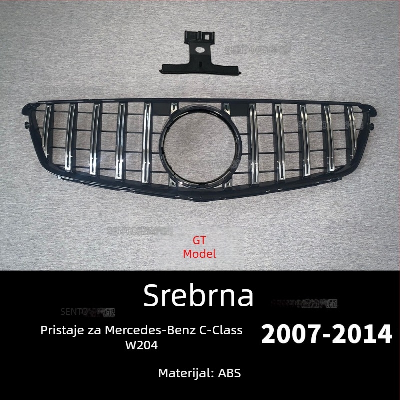 Odgovara za Mercedes-Benz C-klasu W204 (2007.-2014.) i modificiranu srednju rešetku GT, vertikalnu GT šipku, prednju rešetku Gymnopus AMG.