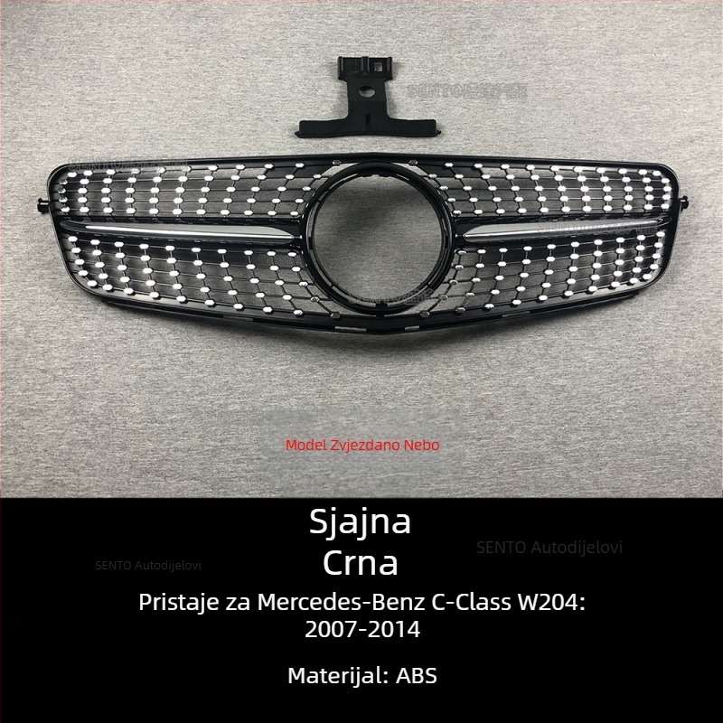 Odgovara za Mercedes-Benz C-klasu W204 (2007.-2014.) i modificiranu srednju rešetku GT, vertikalnu GT šipku, prednju rešetku Gymnopus AMG.