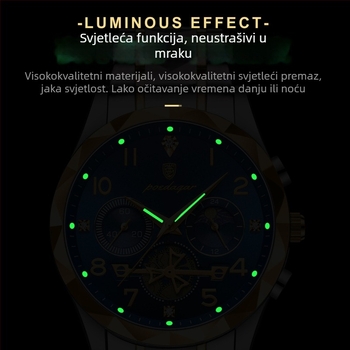 POEDAGAR švicarski višenamjenski novi muški sat vodootporni svjetleći modni kvarcni sat vanjske trgovine 972