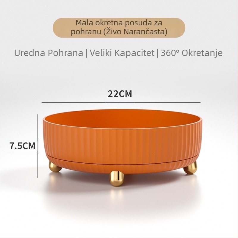 Rotirajuća kutija za pohranu kozmetike od 360 stupnjeva, stalak za pohranu proizvoda za njegu kože, pladanj za toaletni stolić, rotirajuća kutija za pohranu