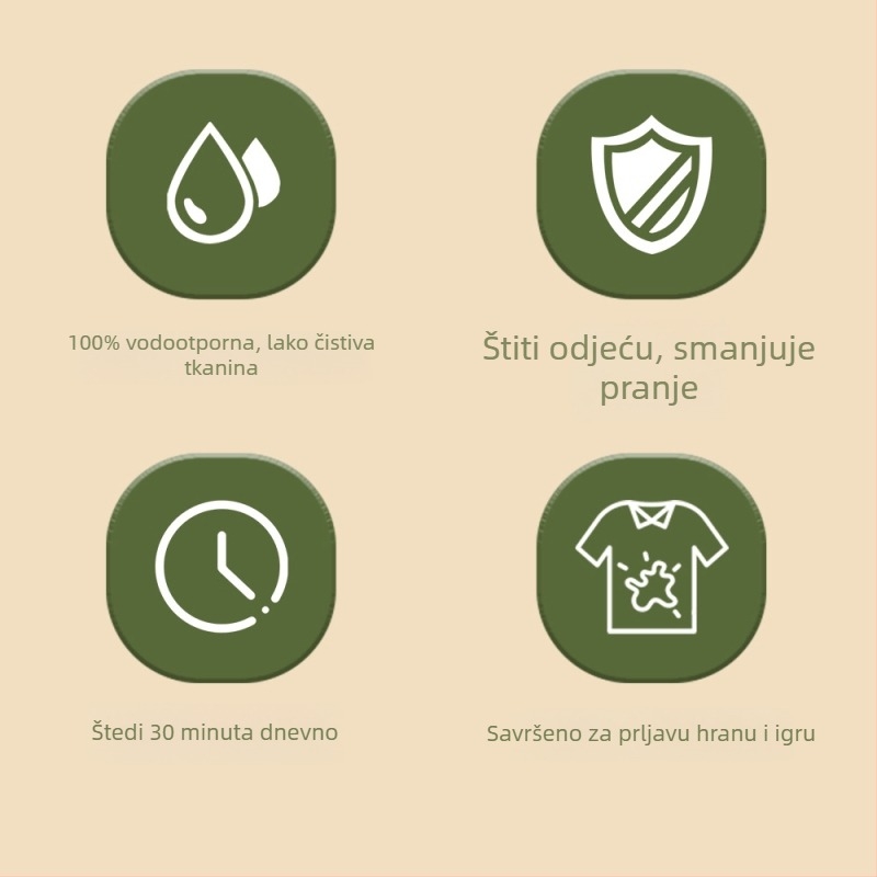 Dječji vodootporni kombinezon u danskom stilu za jesen i zimu, kombinezon za bebe s zaštitom od presvlačenja, podbradnik za blagovaonicu