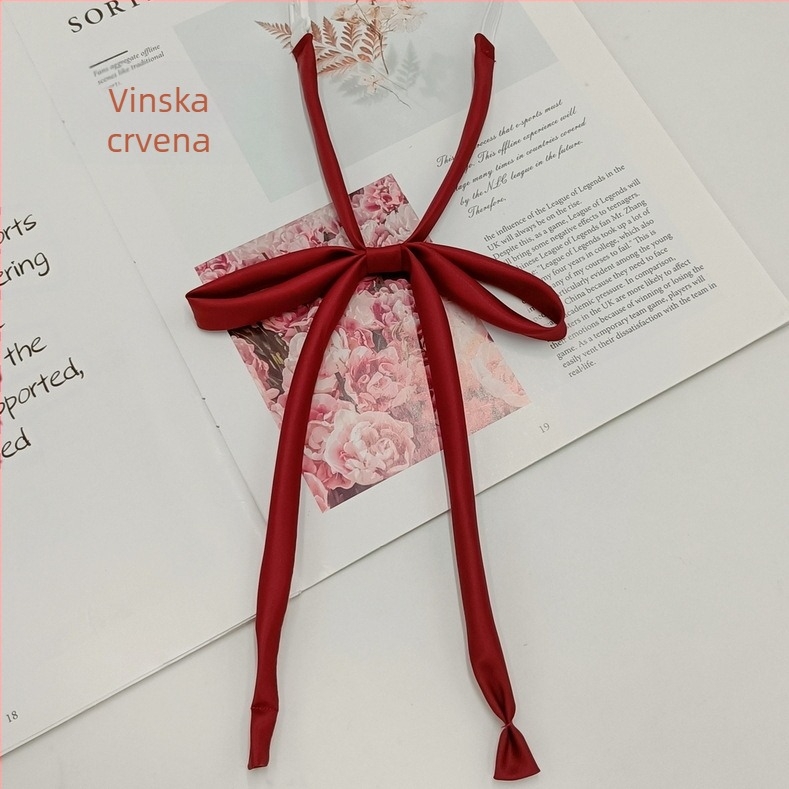 Na zalihi veleprodaja bez kravata od užeta, jednobojna mašna, japanski studentski stil, JK uniforma, tanka dugačka leptir-mašna za žene