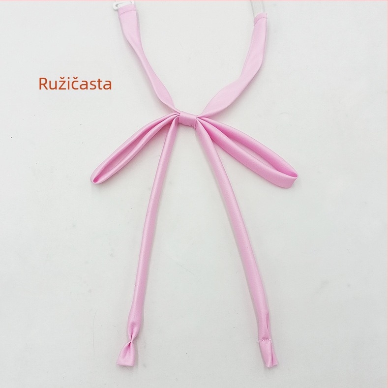 Na zalihi veleprodaja bez kravata od užeta, jednobojna mašna, japanski studentski stil, JK uniforma, tanka dugačka leptir-mašna za žene