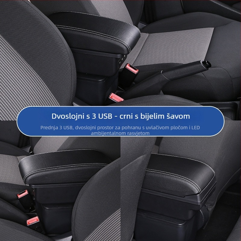 Odgovara za Volkswagen Sagitar kutiju za naslon za ruku 07-11, stari Golf 6, kutiju za središnji naslon za ruku, kutiju za pohranu dodatne opreme.