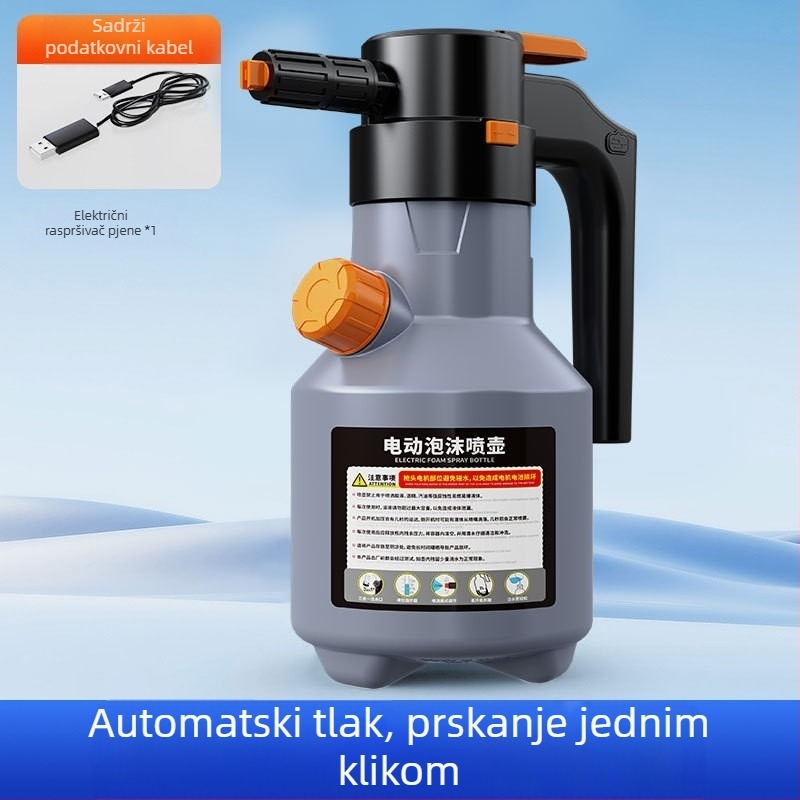 Električna autopraonica sa specijalnom pjenom za zalijevanje Bežično punjenje pneumatska zalijevačica prskalica za zalijevanje vrtna glava za prskanje