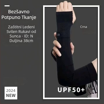 Ljetni ledeno svileni rukavi za muškarce 2024. Zaštita od sunca, ledeni rukavi, anti-UV zaštita za ruke za vožnju, prozračni rukavi s štitnikom od sunca