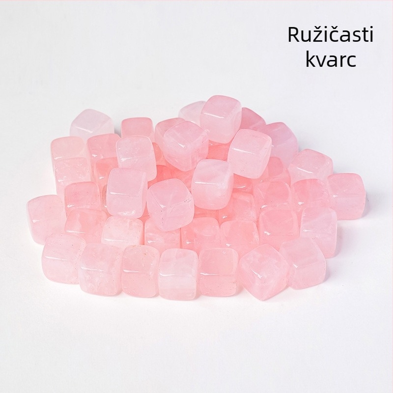 Prirodni kristalni originalni kamen 13 mm kvadratni kvadratni šareni kristal poludragog kamena kristal demagnetiziranog kamena ukrasni ukrasi za akvarij