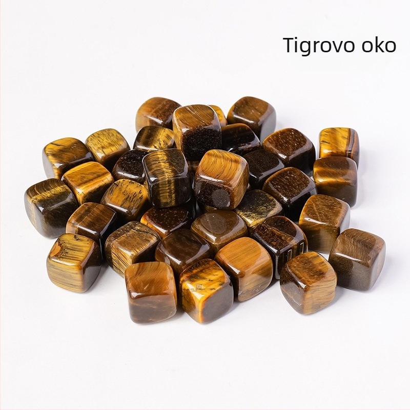 Prirodni kristalni originalni kamen 13 mm kvadratni kvadratni šareni kristal poludragog kamena kristal demagnetiziranog kamena ukrasni ukrasi za akvarij