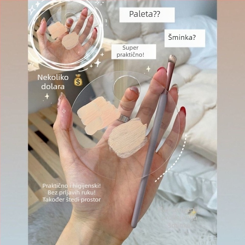 Paleta za ulje na platnu, prozirna akrilna paleta, akvarelni pigment, umjetnički student, lako se čisti, praktično i prenosivo